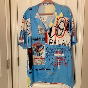 Printed Casual Button Down - Men’s XXL